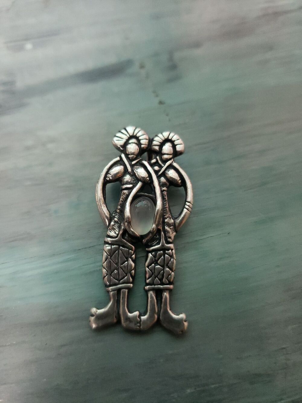 Native Style Sterling Silver Moonstone Pendant